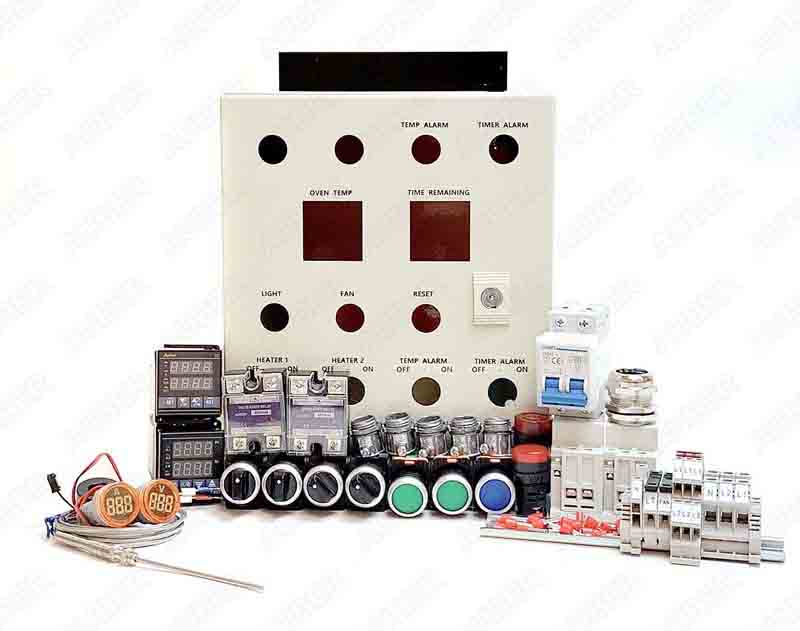 Powder Coating Oven Controller Kit ft. Light&Fan (240V 50A 12KW)