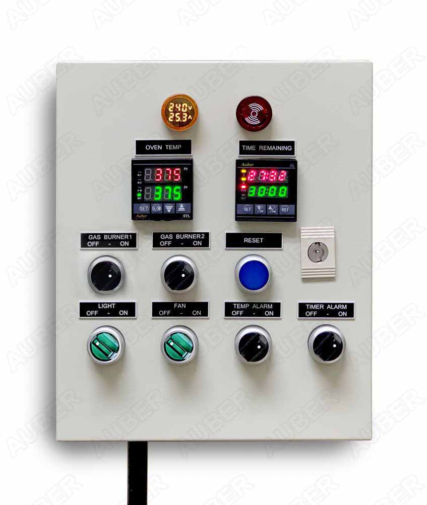 Control Panel for Gas Oven ft. Light & Fan, w/ a Separate Timer (120V Dual Gas Burners) (image for) Control Panel for Gas Oven ft. Light & Fan, w/ a Separate Timer (120V Dual Gas Burners)