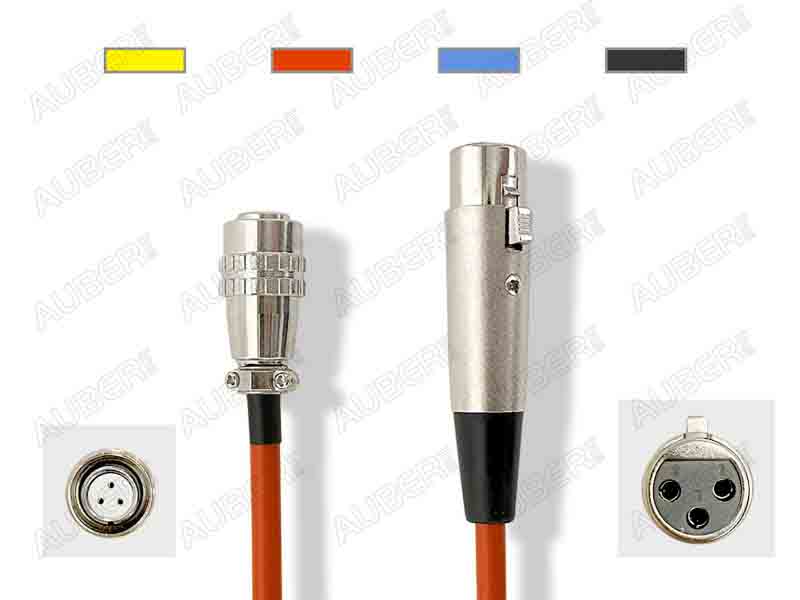 (image for) Silicone Braided Cable for PT100-L Probe with XLRCON-M, 12 ft